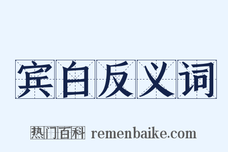 宾白反义词是什么意思的图片